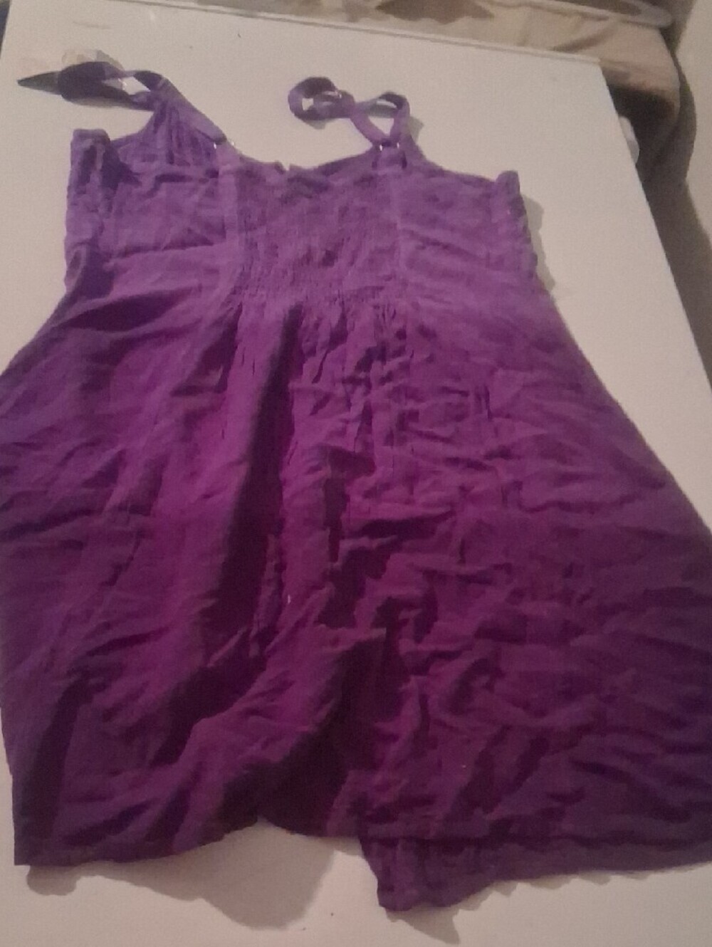 NWT Jackpot Purple Button Front Mini Dress One Size Boho Rayon - Picture 8 of 9